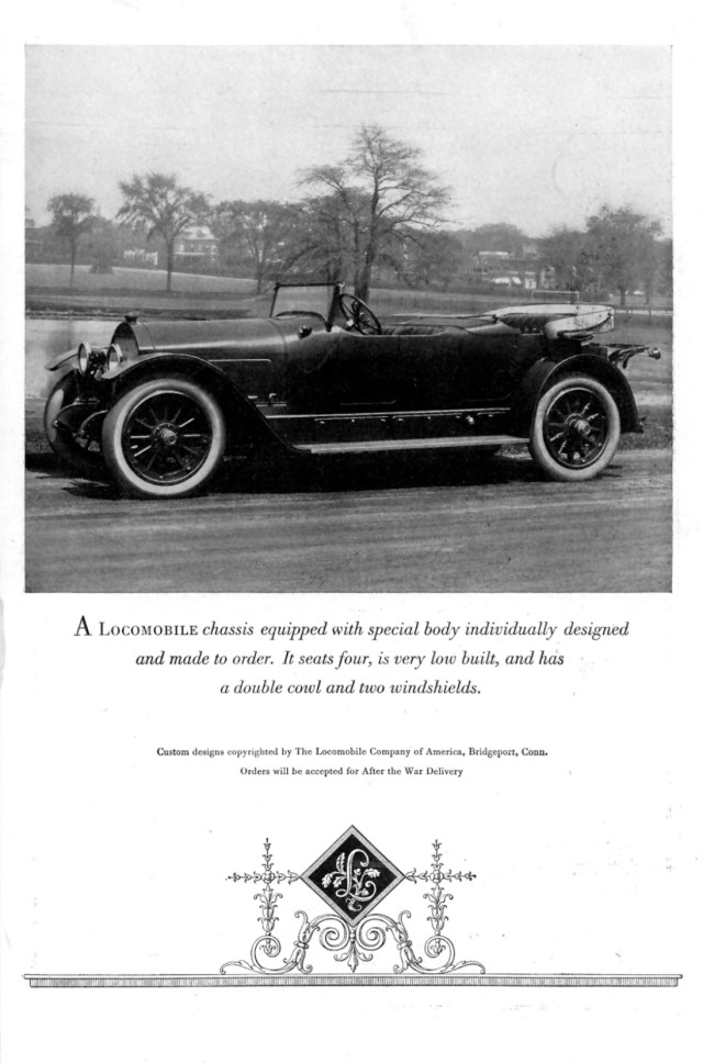 1919 Locomobile Auto Advertising